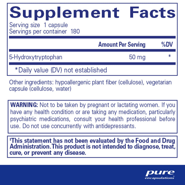 5-HTP (5-Hydroxytryptophan) 50 mg. 180's