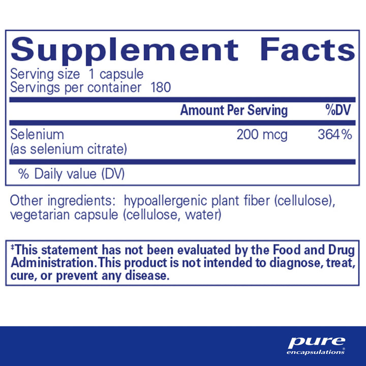 Selenium (citrate) 180's