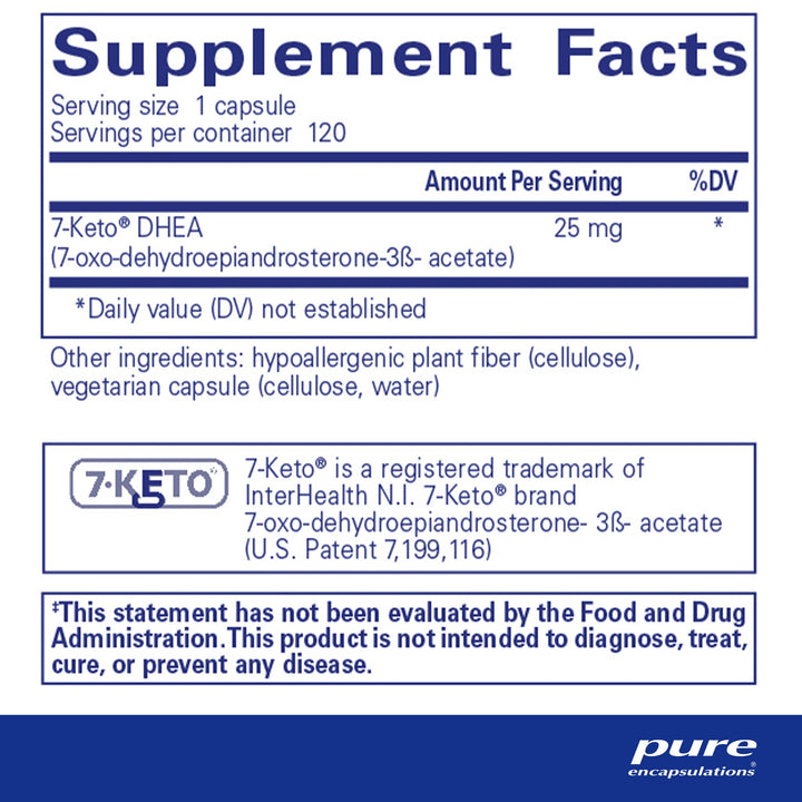 7-Keto DHEA 25 mg. 120's
