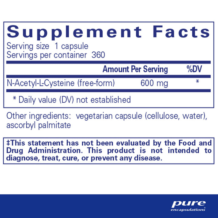 NAC (n-acetyl-l-cysteine) 600 mg 360's