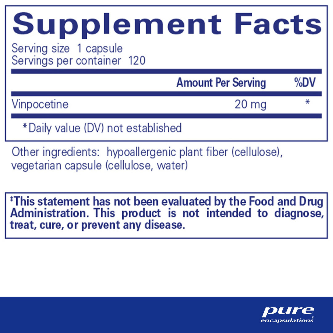 Vinpocetine 20 mg. 120's