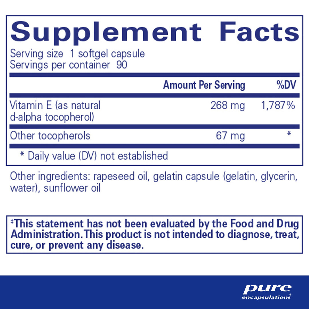 Vitamin E (with mixed tocopherols) 90's