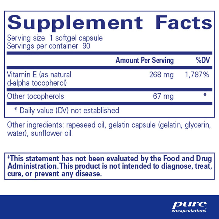 Vitamin E (with mixed tocopherols) 90's