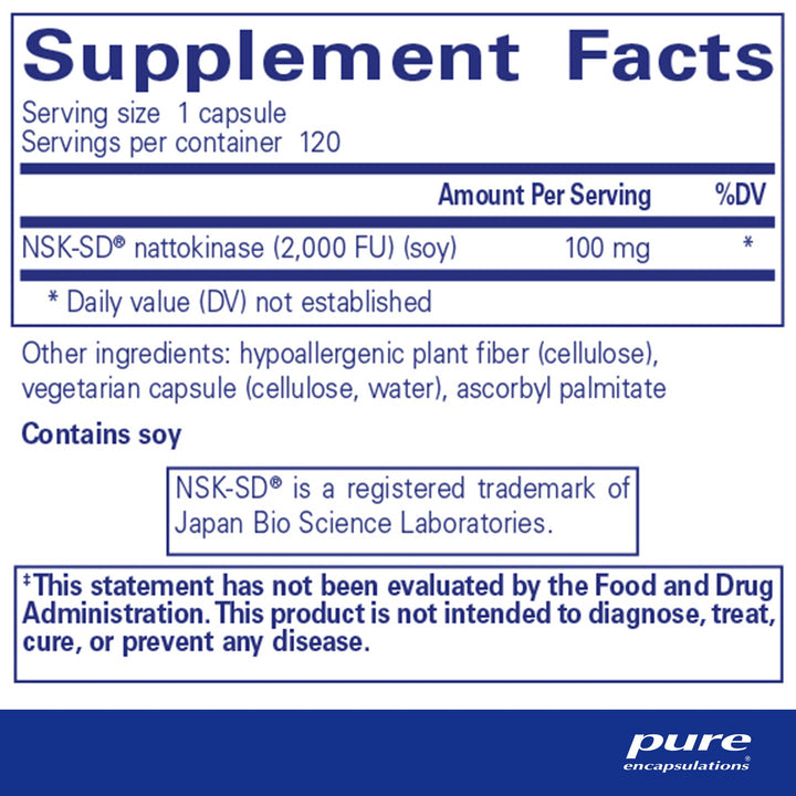 NSK-SD (Nattokinase) 100 mg. 120's